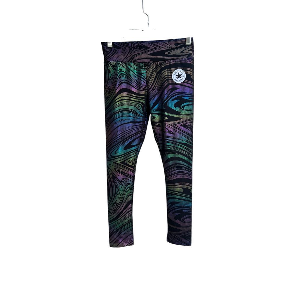 Converse Kids Metallic Swirl Shine High Rise Leggings Size Medium‎ 10-12 years